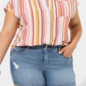 Crinkle Gauze Dolman Shirt size large